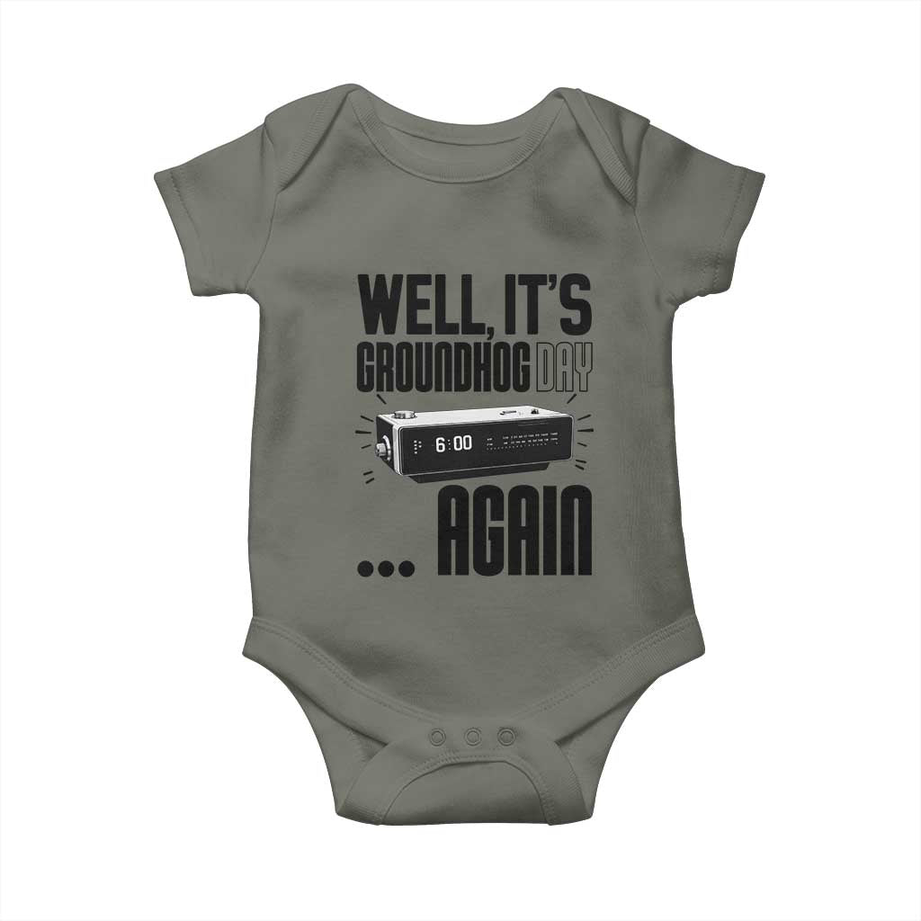 Well Its Groundhog Day Again Baby Onesie Funny Woodchuck Groundhog - Wonder Print Shop