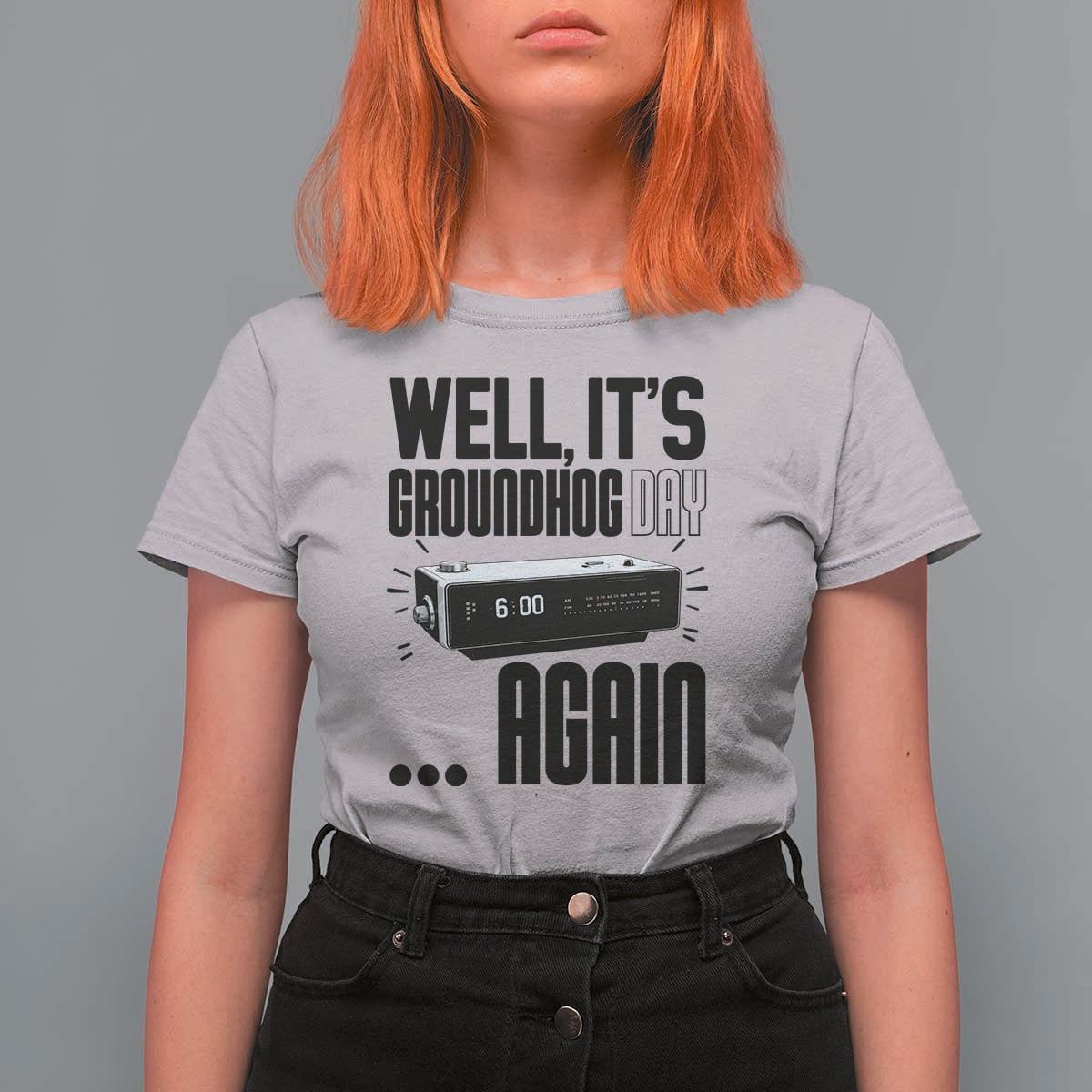Well Its Groundhog Day Again T Shirt For Women Funny Woodchuck Groundhog - Wonder Print Shop