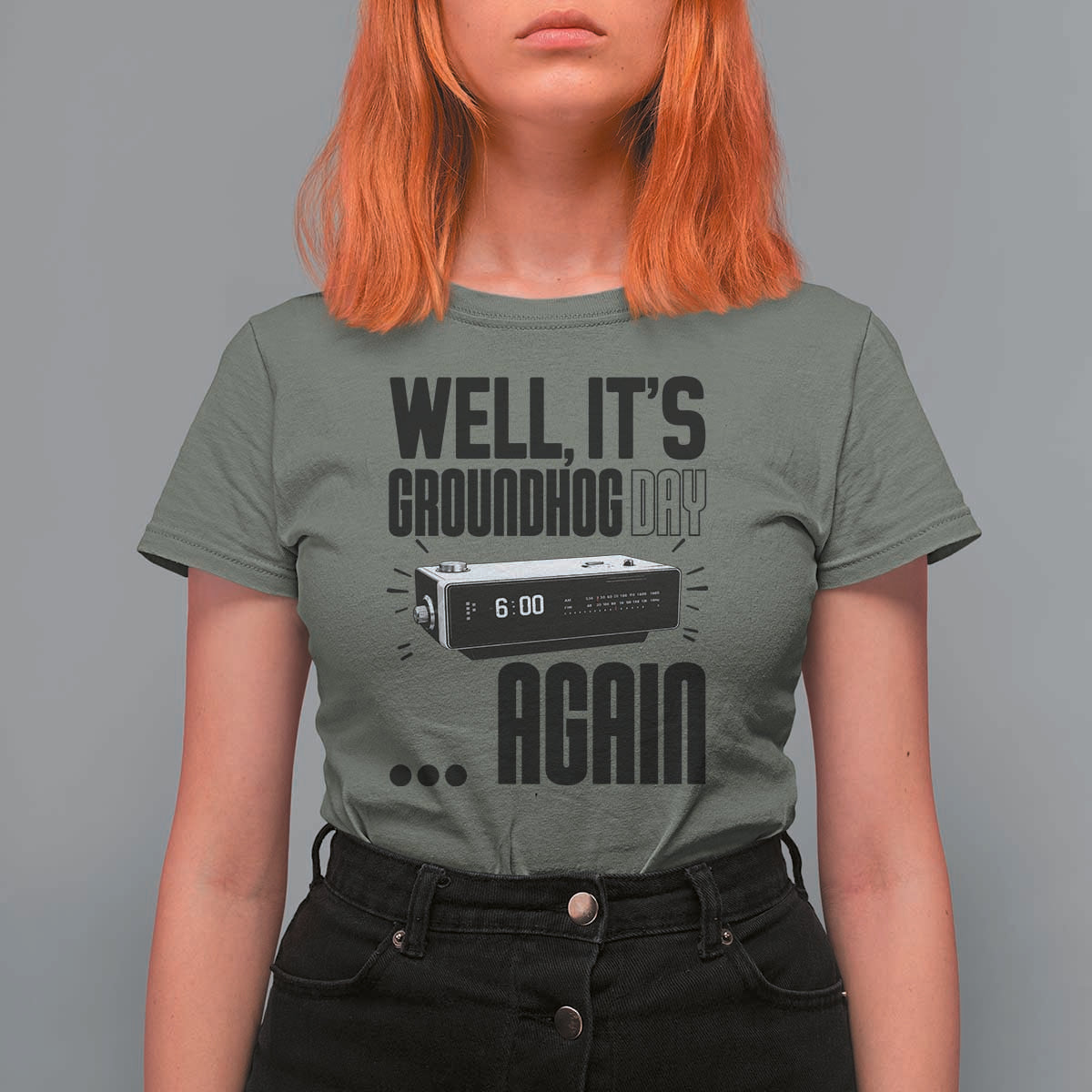 Well Its Groundhog Day Again T Shirt For Women Funny Woodchuck Groundhog - Wonder Print Shop