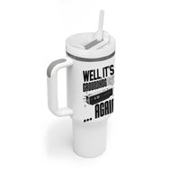 Well Its Groundhog Day Again Tumbler With Handle Funny Woodchuck Groundhog - Wonder Print Shop