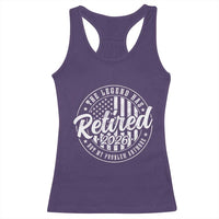 Funny Retirement 2026 Racerback Tank Top The Legend Has Retired Not My Problem Anymore American Flag - Wonder Print Shop