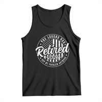 Funny Retirement 2026 Tank Top The Legend Has Retired Not My Problem Anymore American Flag - Wonder Print Shop