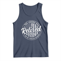Funny Retirement 2026 Tank Top The Legend Has Retired Not My Problem Anymore American Flag - Wonder Print Shop