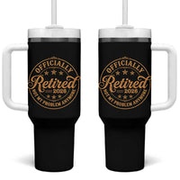 Retirement 2026 Tumbler With Handle Funny Officially Retired Not My Problem Anymore Vintage - Wonder Print Shop