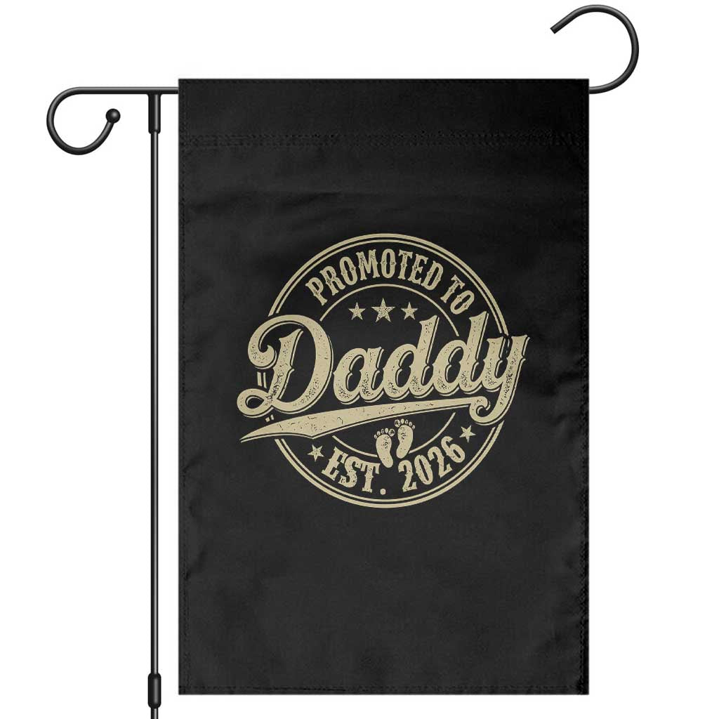 Funny New Dad 2026 Garden Flag Promoted To Daddy Est 2026 - Wonder Print Shop