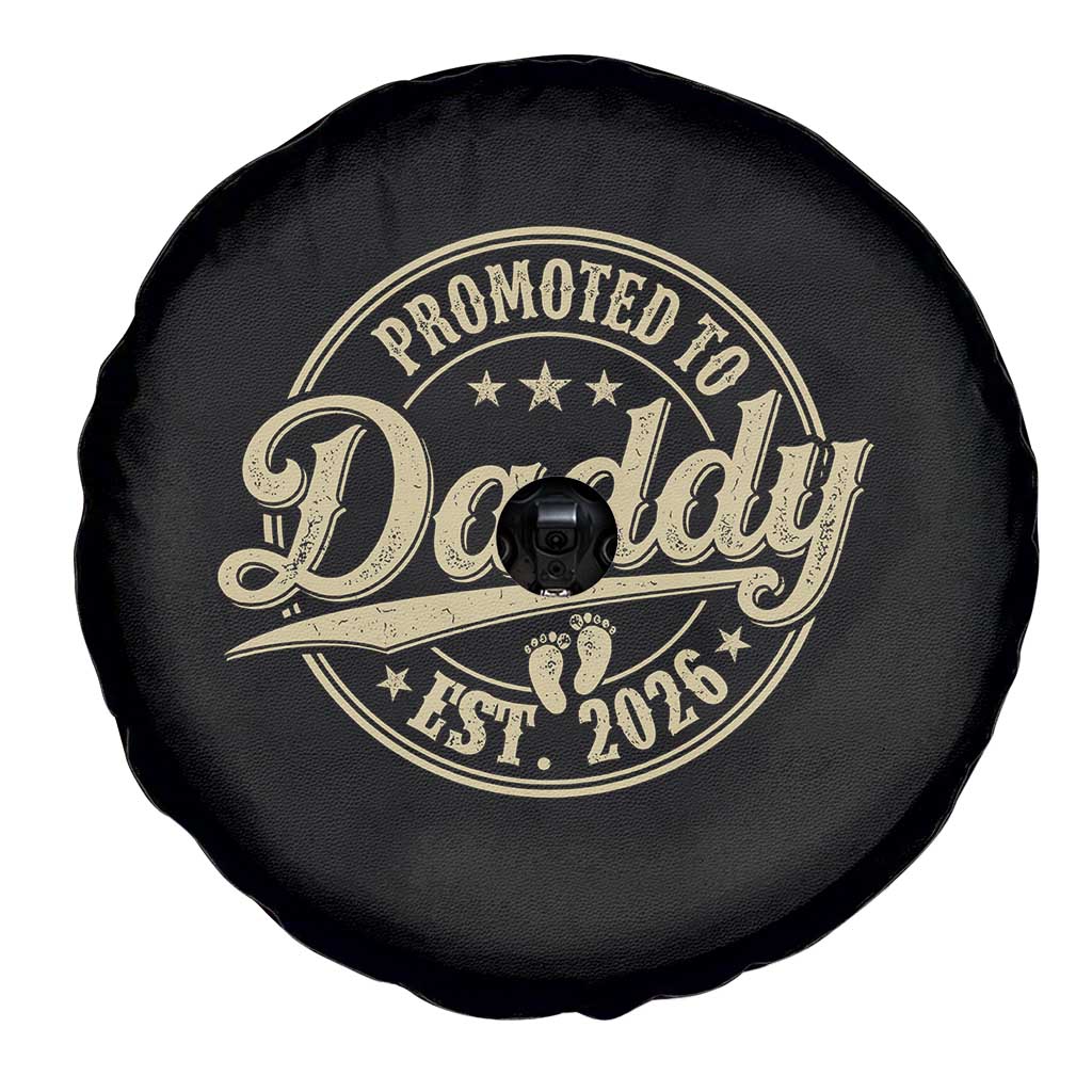 Funny New Dad 2026 Spare Tire Cover Promoted To Daddy Est 2026 - Wonder Print Shop