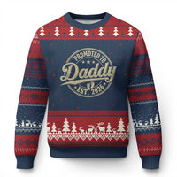 Funny New Dad 2026 Ugly Christmas Sweater Promoted To Daddy Est 2026 - Wonder Print Shop