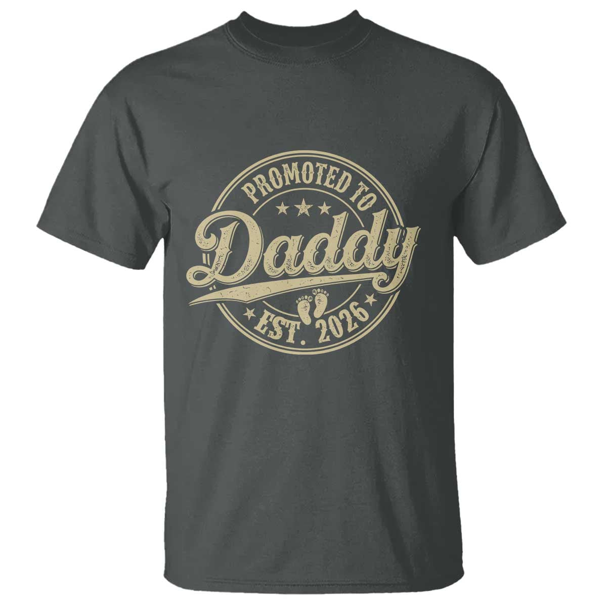 Funny New Dad 2026 T Shirt Promoted To Daddy Est 2026 - Wonder Print Shop