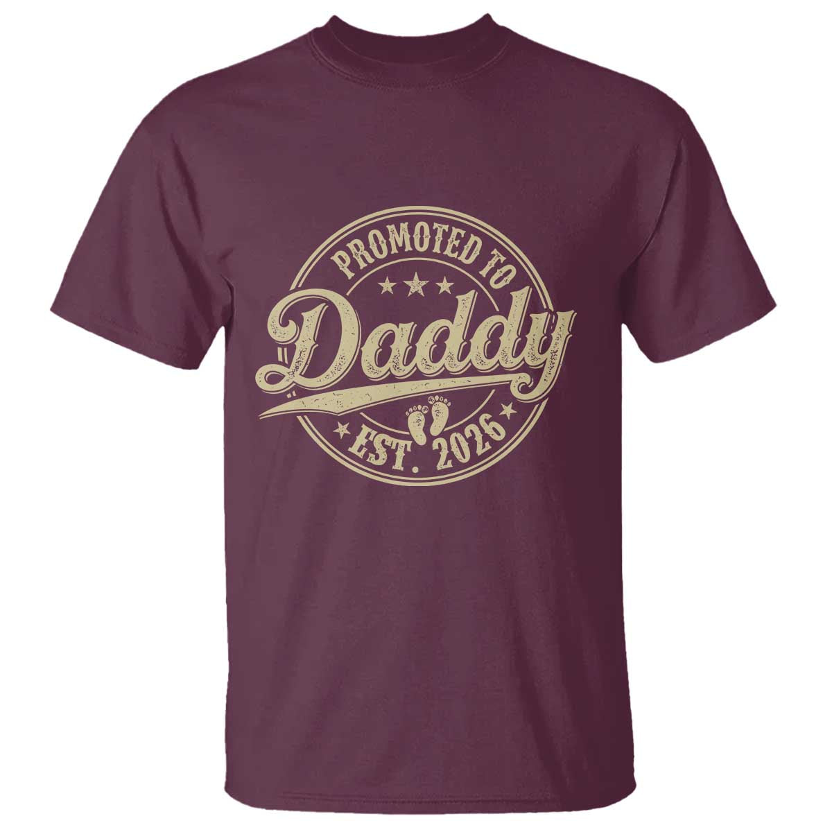 Funny New Dad 2026 T Shirt Promoted To Daddy Est 2026 - Wonder Print Shop