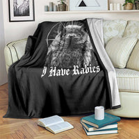 I Have Rabies Bat Throw Blanket Funny Meme Quotes Gothic - Wonder Print Shop