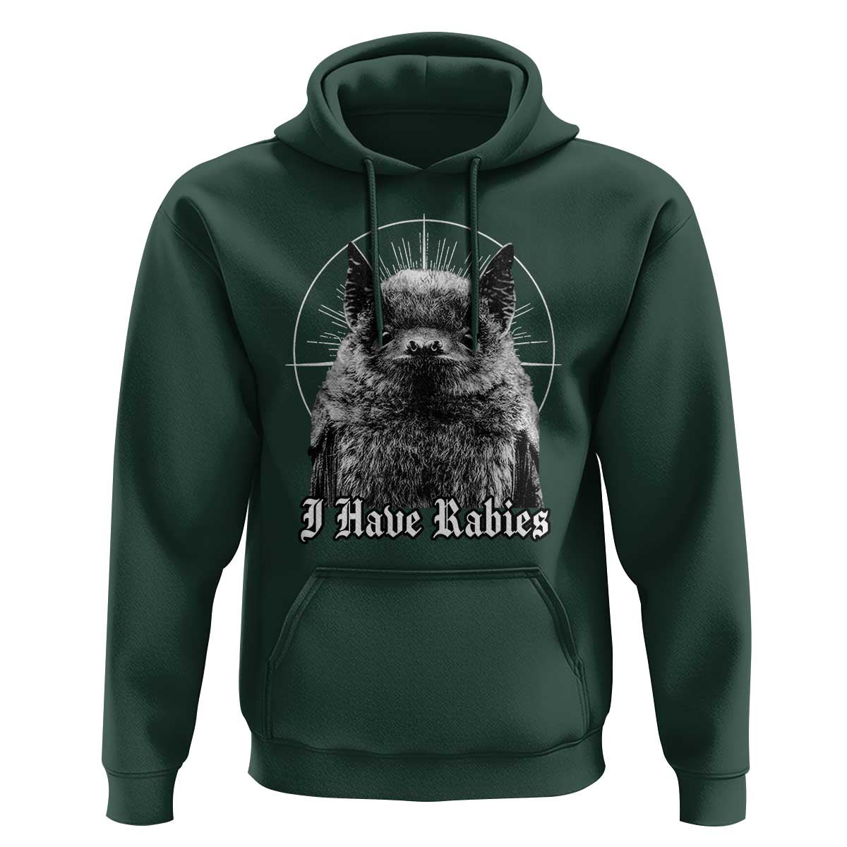 I Have Rabies Bat Hoodie Funny Meme Quotes Gothic - Wonder Print Shop