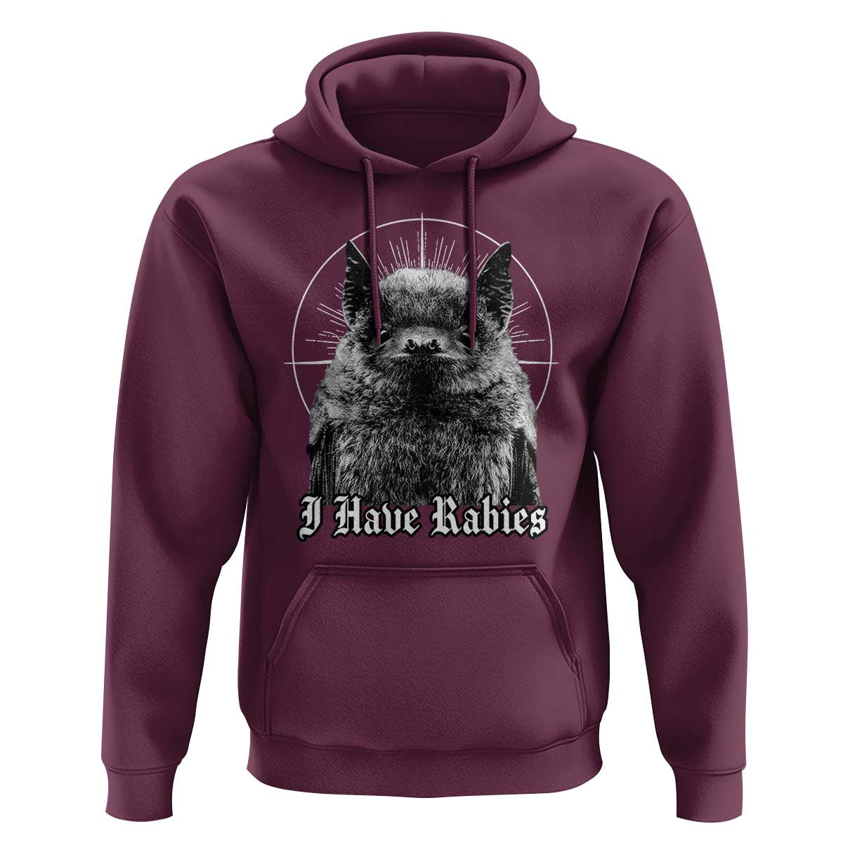 I Have Rabies Bat Hoodie Funny Meme Quotes Gothic - Wonder Print Shop