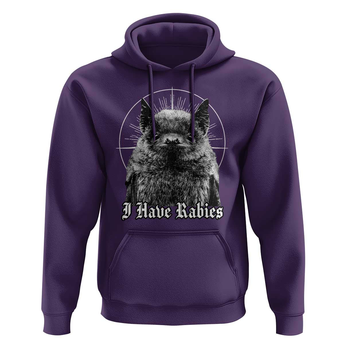 I Have Rabies Bat Hoodie Funny Meme Quotes Gothic - Wonder Print Shop
