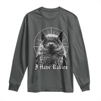 I Have Rabies Bat Long Sleeve Shirt Funny Meme Quotes Gothic - Wonder Print Shop