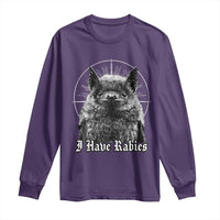 I Have Rabies Bat Long Sleeve Shirt Funny Meme Quotes Gothic - Wonder Print Shop