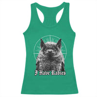 I Have Rabies Bat Racerback Tank Top Funny Meme Quotes Gothic - Wonder Print Shop