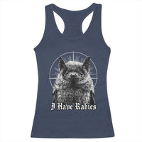 I Have Rabies Bat Racerback Tank Top Funny Meme Quotes Gothic - Wonder Print Shop