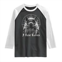 I Have Rabies Bat Raglan Shirt Funny Meme Quotes Gothic - Wonder Print Shop
