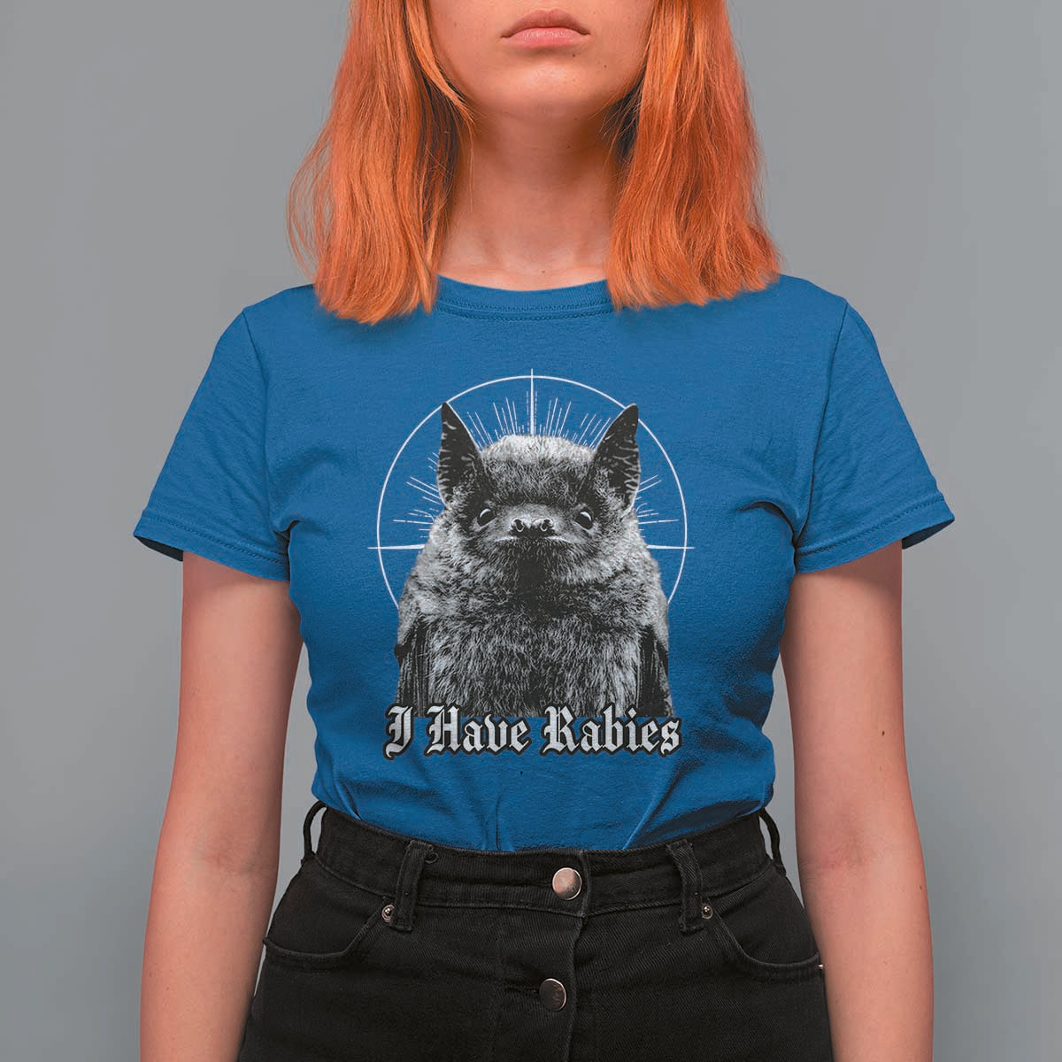 I Have Rabies Bat T Shirt For Women Funny Meme Quotes Gothic - Wonder Print Shop