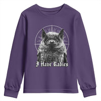 I Have Rabies Bat Youth Sweatshirt Funny Meme Quotes Gothic - Wonder Print Shop