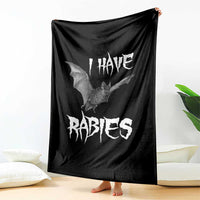 I Have Rabies Bat Throw Blanket Funny Meme Quotes - Wonder Print Shop