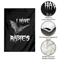 I Have Rabies Bat Garden Flag Funny Meme Quotes - Wonder Print Shop