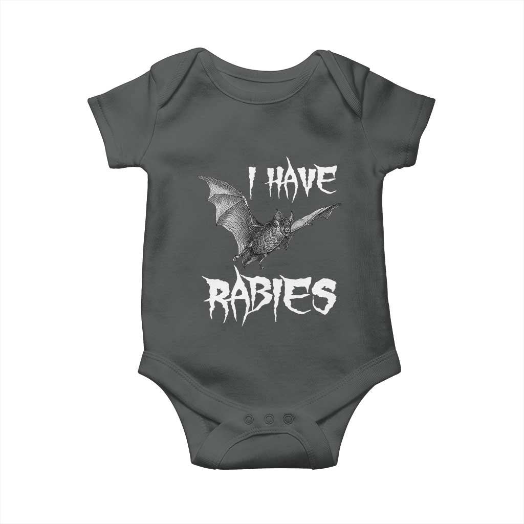 I Have Rabies Bat Baby Onesie Funny Meme Quotes - Wonder Print Shop