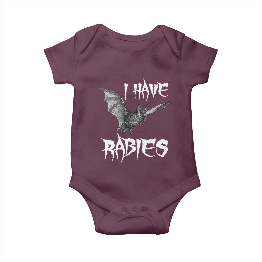 I Have Rabies Bat Baby Onesie Funny Meme Quotes - Wonder Print Shop