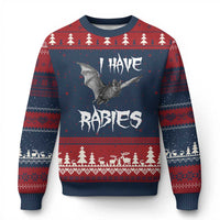 I Have Rabies Bat Ugly Christmas Sweater Funny Meme Quotes - Wonder Print Shop