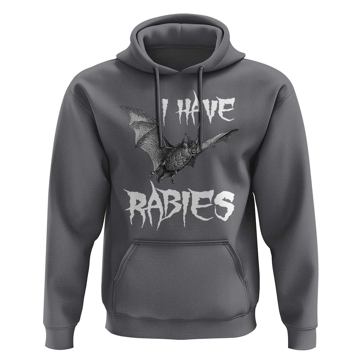 I Have Rabies Bat Hoodie Funny Meme Quotes - Wonder Print Shop