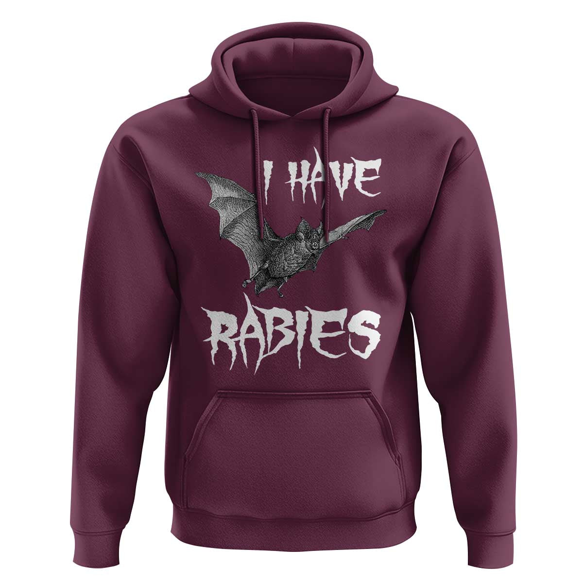 I Have Rabies Bat Hoodie Funny Meme Quotes - Wonder Print Shop