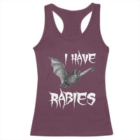 I Have Rabies Bat Racerback Tank Top Funny Meme Quotes - Wonder Print Shop