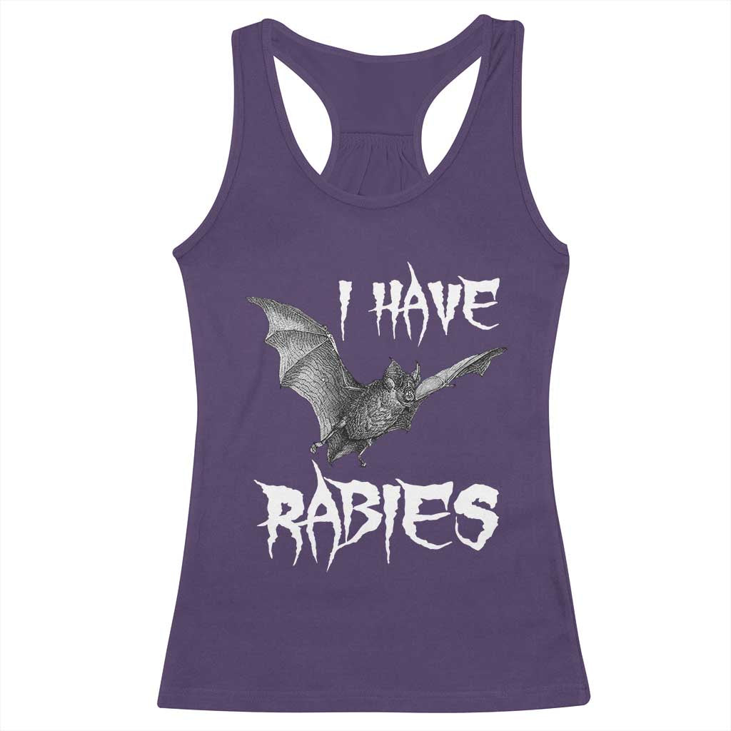 I Have Rabies Bat Racerback Tank Top Funny Meme Quotes - Wonder Print Shop