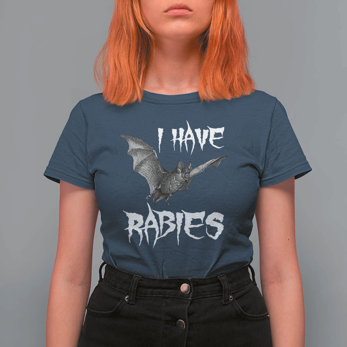 I Have Rabies Bat T Shirt For Women Funny Meme Quotes - Wonder Print Shop