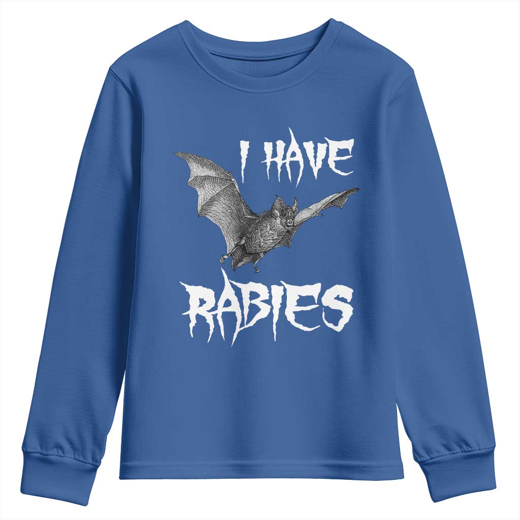 I Have Rabies Bat Youth Sweatshirt Funny Meme Quotes - Wonder Print Shop