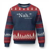 Rosa Parks Quote Ugly Christmas Sweater Nah 1955 Black Movement Protest