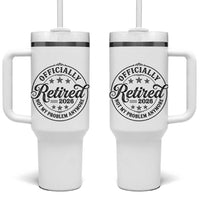 Retirement 2026 Tumbler With Handle Funny Officially Retired Not My Problem Anymore - Wonder Print Shop