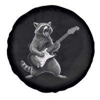 Funny Raccoon Playing Guitar Rock and Roll Spare Tire Cover