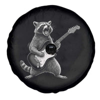 Funny Raccoon Playing Guitar Rock and Roll Spare Tire Cover