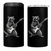 Funny Raccoon Playing Guitar Rock and Roll 4 in 1 Can Cooler Tumbler