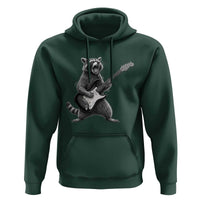 Funny Raccoon Playing Guitar Rock and Roll Hoodie