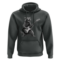 Funny Raccoon Playing Guitar Rock and Roll Hoodie