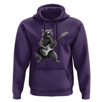 Funny Raccoon Playing Guitar Rock and Roll Hoodie