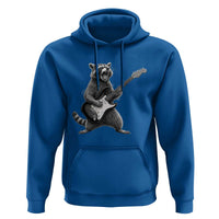 Funny Raccoon Playing Guitar Rock and Roll Hoodie