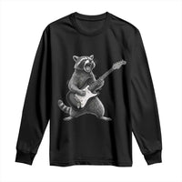 Funny Raccoon Playing Guitar Rock and Roll Long Sleeve Shirt