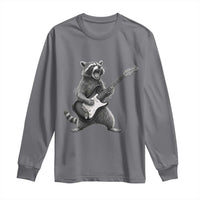 Funny Raccoon Playing Guitar Rock and Roll Long Sleeve Shirt