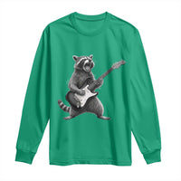 Funny Raccoon Playing Guitar Rock and Roll Long Sleeve Shirt