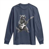 Funny Raccoon Playing Guitar Rock and Roll Long Sleeve Shirt