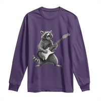 Funny Raccoon Playing Guitar Rock and Roll Long Sleeve Shirt