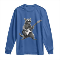 Funny Raccoon Playing Guitar Rock and Roll Long Sleeve Shirt